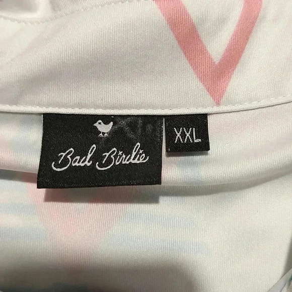 Bad Birdie Men’s Tech Golf Polo Shirt. Tropical Pattern. XXL - Picture 3 of 4